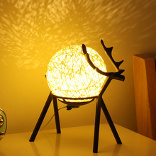 台灯床头灯ins卧室小夜灯月球小鹿生日节日创意礼物礼品跨境小灯