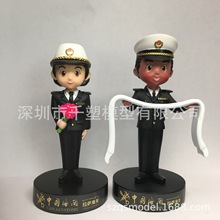 Q版形象人偶  品牌玩偶摆件 航空空姐 海关警察 盲盒公仔