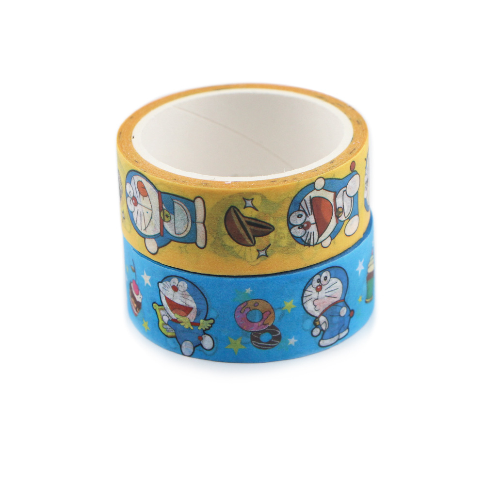 哆啦a梦和纸胶带 彩色印花卡通创意手帐贴纸文具贴纸可手撕单面胶