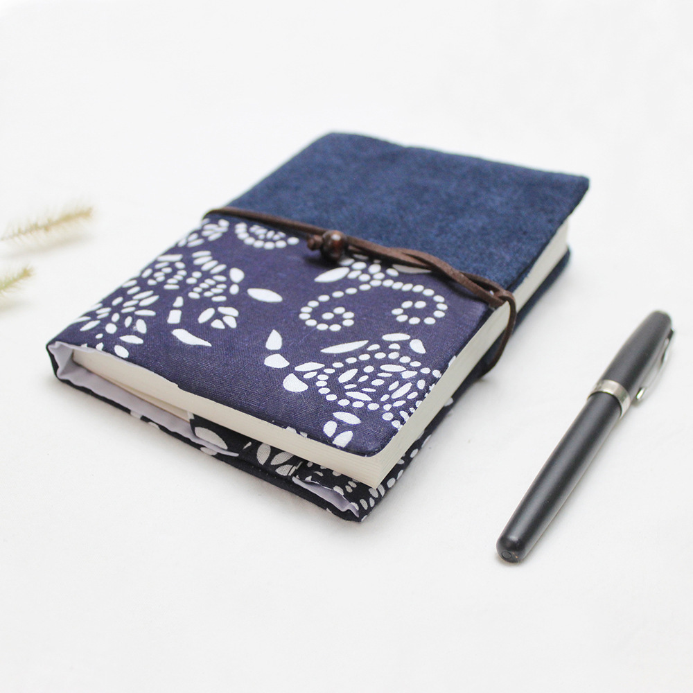 0成交422个【渊泰】烫金丝绒星月书套手工布书套笔记本 布艺手账 包