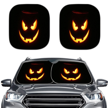 万圣节汽车遮阳挡南瓜头遮阳板车用鬼脸 halloween一件代发可定制
