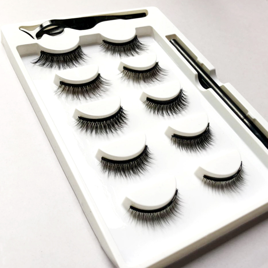 Magic Eyeliner Set Source Factory Anti-Smudge Eyeliner Suit Five Pairs Self-Adhesive False Eyelashes