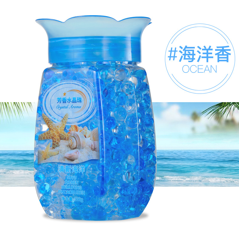 Transparent Deodorant Crystal Fang Aromatic Beads Aromatherapy Household Fragrance Retaining Bead Aromatic Beads Toilet Aromatherapy Air Freshener Wholesale