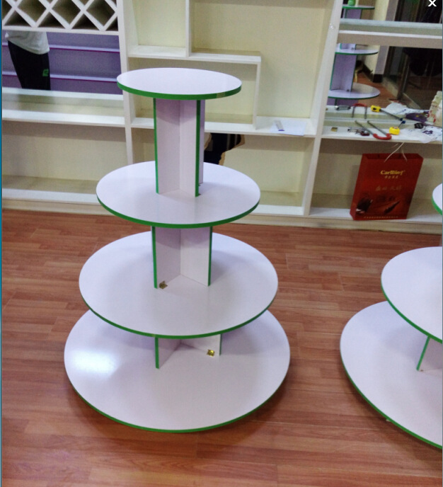 包邮木质圆形母婴店中岛柜货架圆形童鞋货架化妆品展示柜玩具货柜
