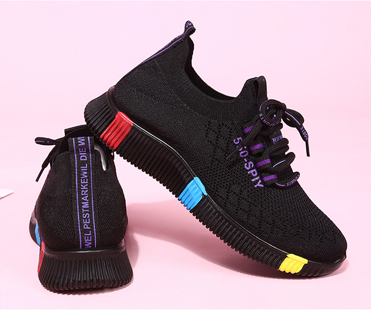 春夏新款软底鬼步舞鞋飞织广场舞鞋透气舞蹈鞋货号ymj8198