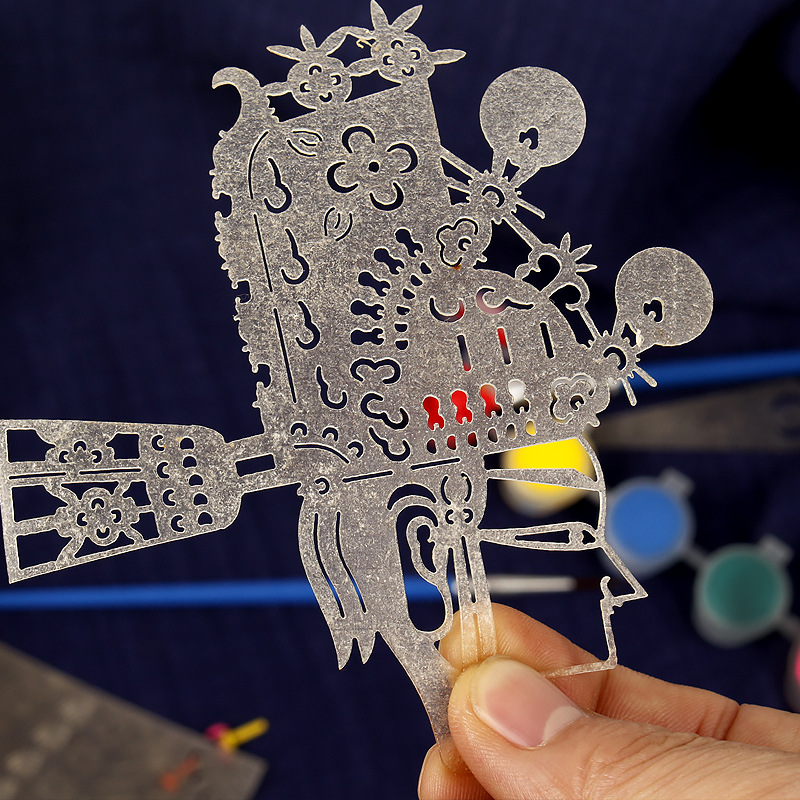 皮影diy皮影戏diy小工具套装八色颜料染色笔皮影固定钉厂家批发