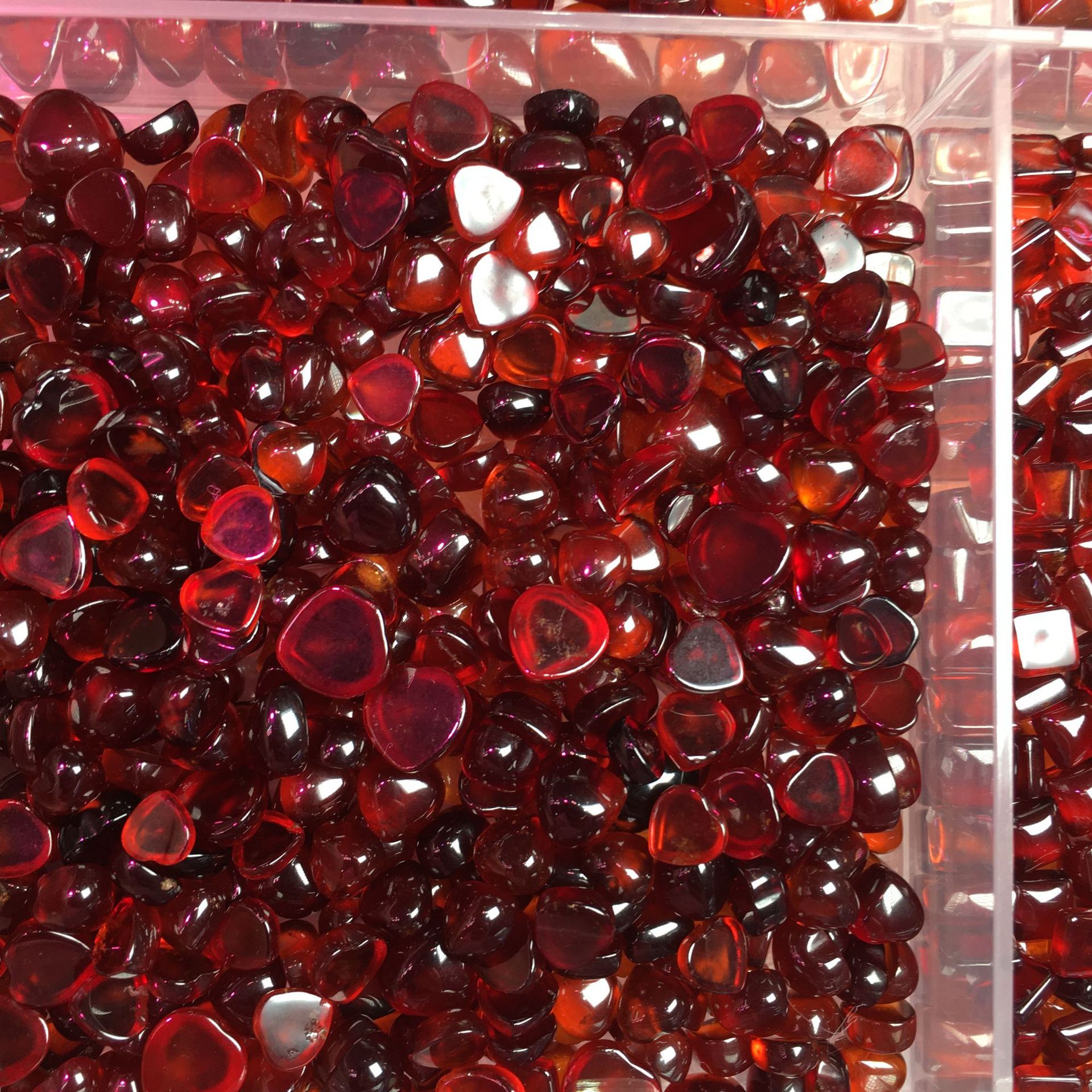 天然橙石榴石裸石糖塔戒面晶体通透颜色鲜艳diy饰品厂家批发