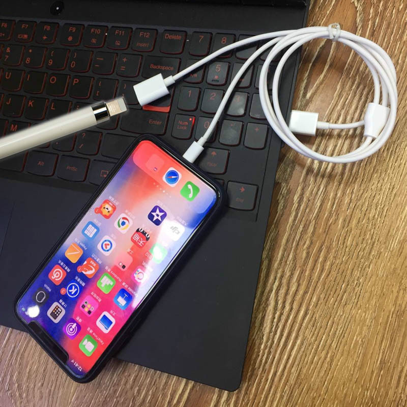 适用apple pencil苹果笔尖笔套铅笔充电转接头充电线替换一二代笔