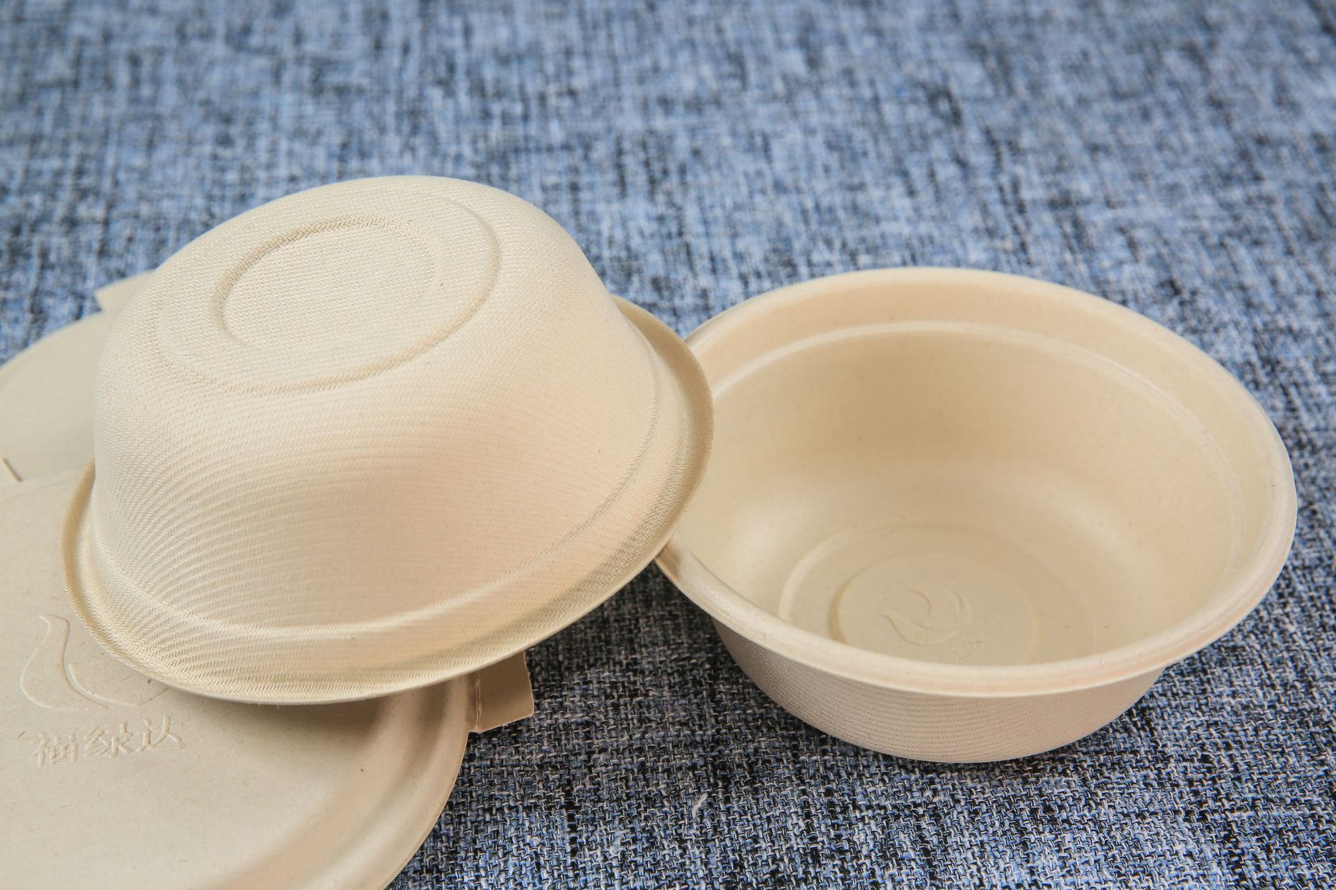 甘蔗浆竹浆500ml碗环保一次性餐具可降解可堆肥纸浆模塑