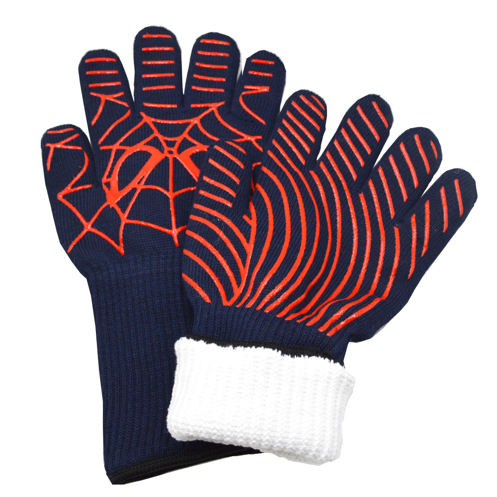 亚马逊爆款 耐高温500度 bbq阻燃防火烧烤隔热微波炉烤箱手套