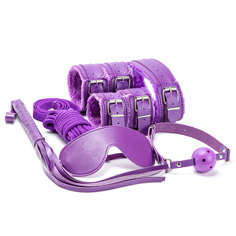 Sexy Sm Binding Props Set Alternative Binding and Calling Adjustment Supplies Handcuffs Nipple Clamp Collar Adult Sex Toy Wholesale