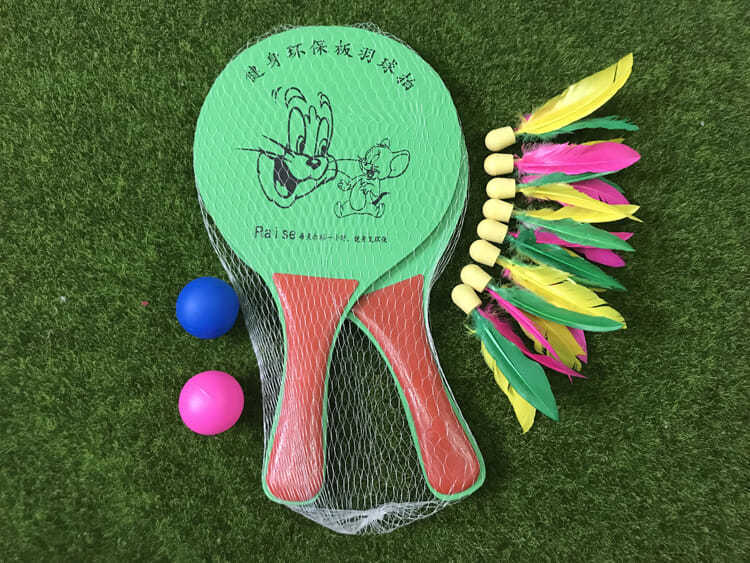 板羽球板羽毛球对抽板羽板球拍沙滩拍板羽拍三毛球羽板拍送球杨木