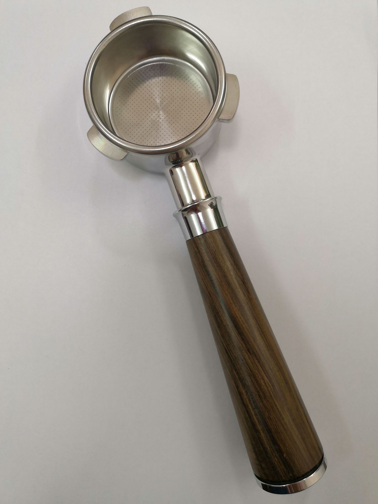 咖啡机手柄不锈钢咖啡机改装无底51mm两耳德龙意式家用酸枝木手柄