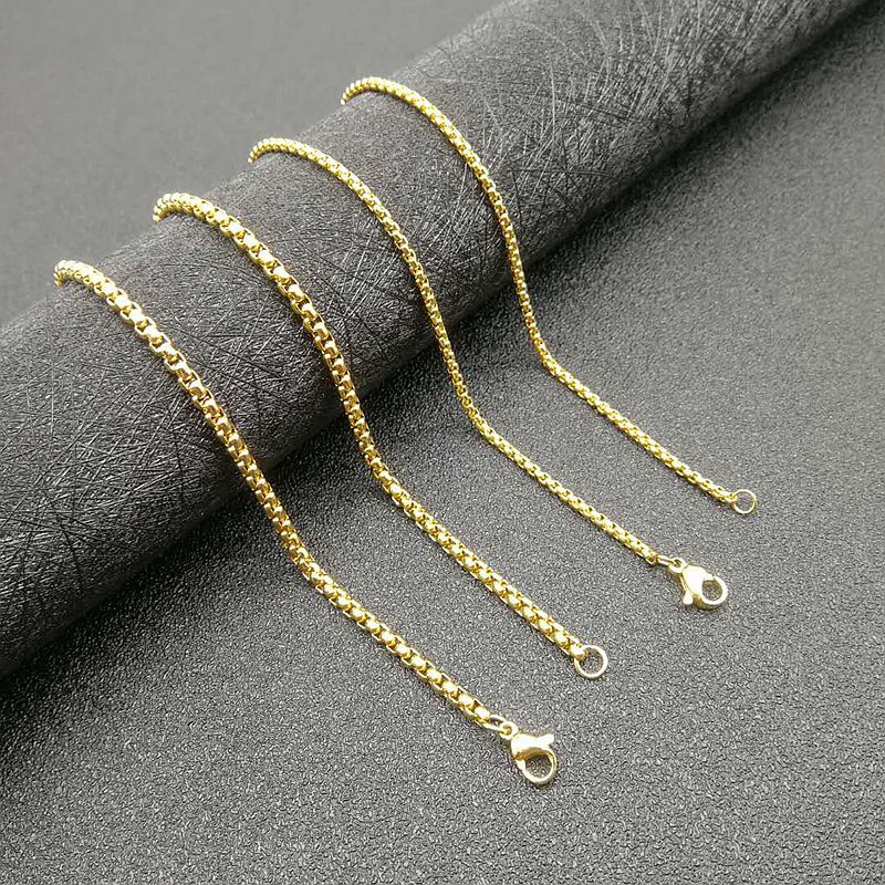 Europe and America Cross Border New Necklace Sweater Chain Titanium Steel Color Retaining Vacuum Vapor Plating Valuable Prescription Pearl Necklace in Stock Wholesale