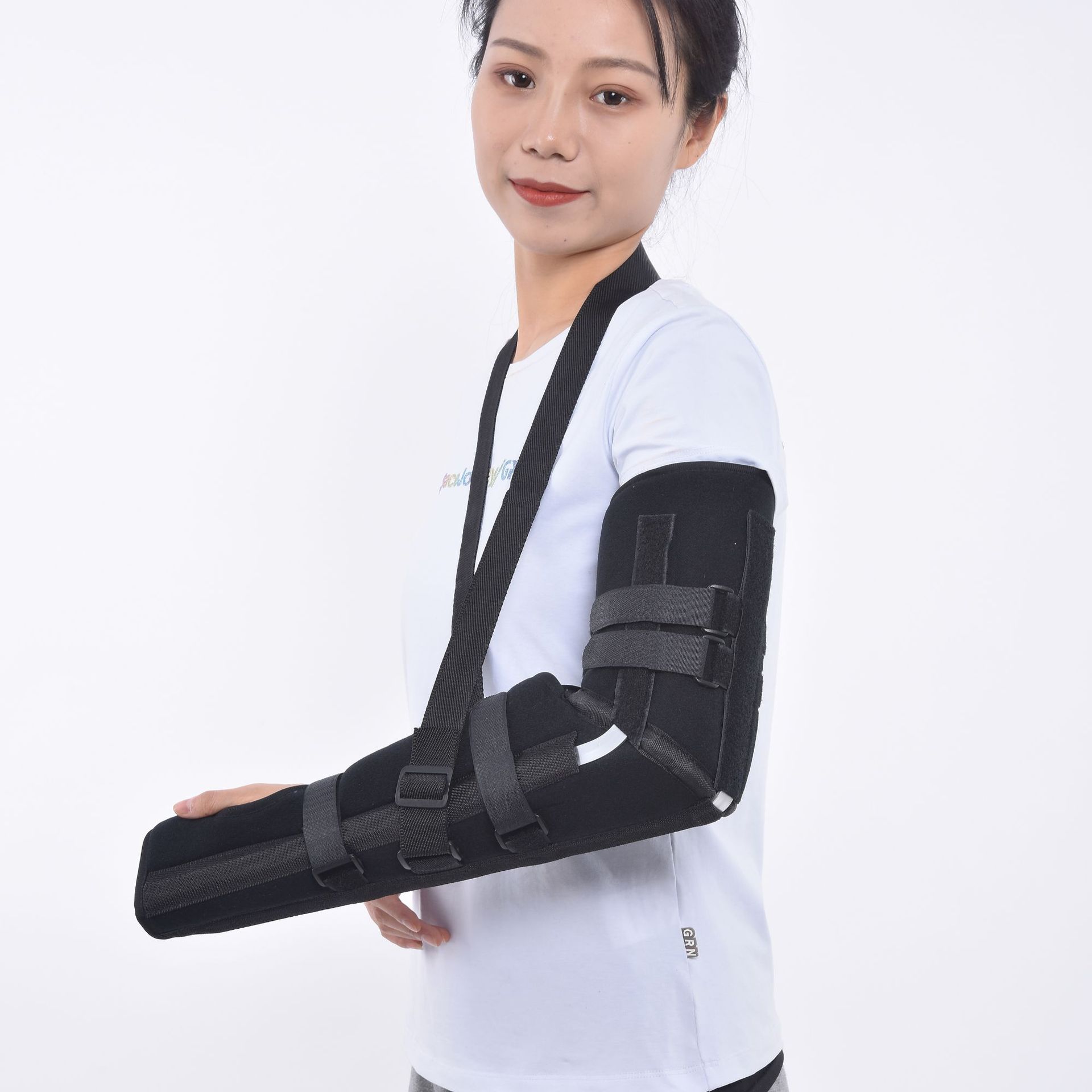 可调长度式肘关节固定带支具肘关节训练手臂前臂吊带固定护具