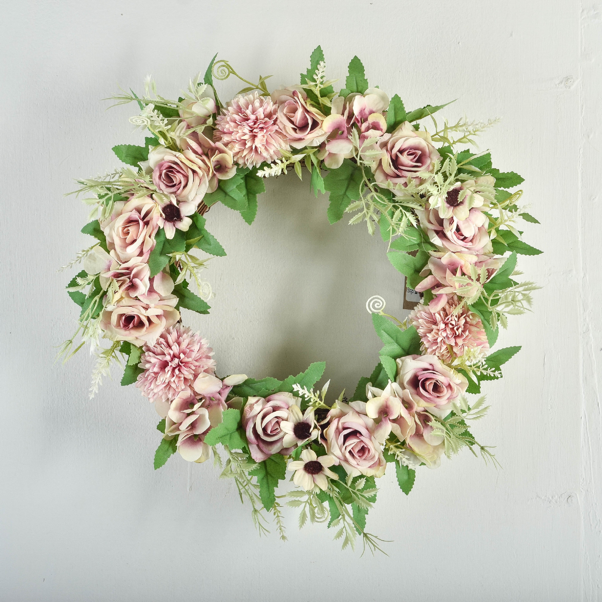 森系婚庆婚礼绢花花环场景装饰婚纱店墙面饰品美式门环房间装饰