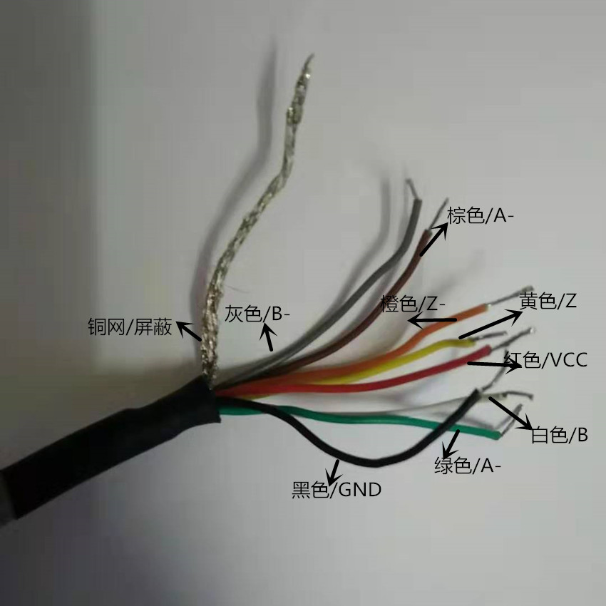 4根线编码器接线图图片