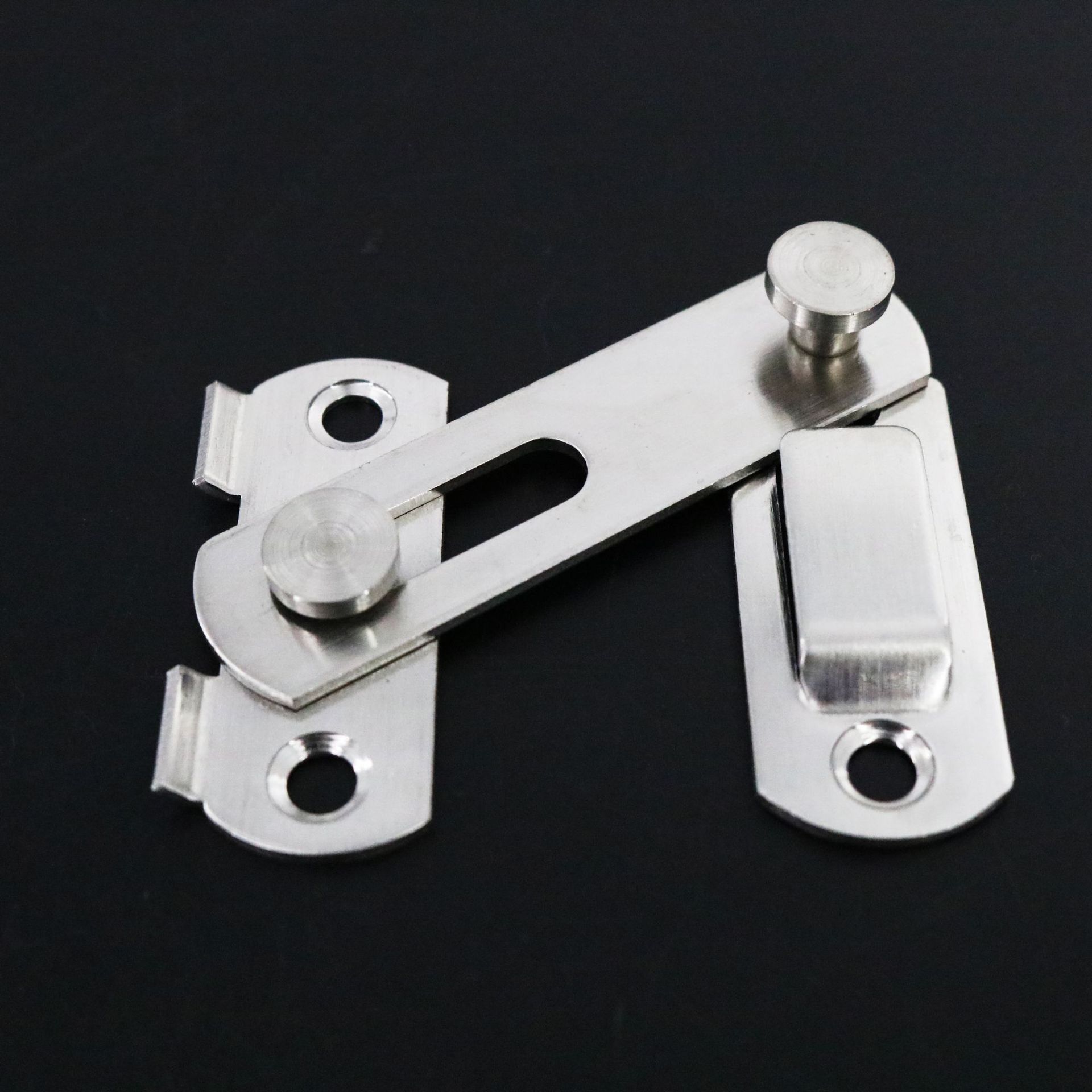 不锈钢门扣90度直角移门搭扣插销宠物笼保险门栓闩防盗安全门锁扣