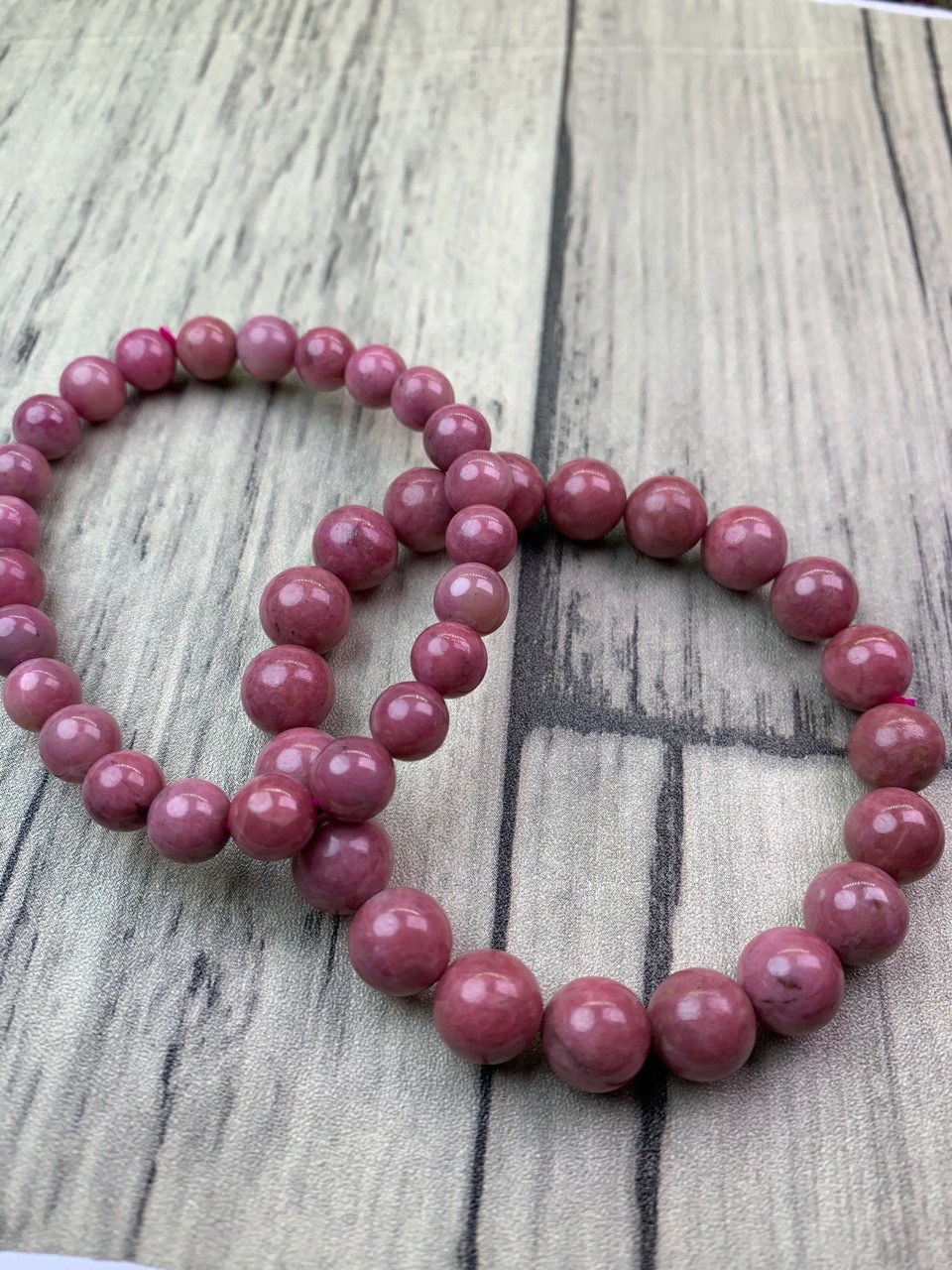 天然进口蔷薇辉石手链女款 玫瑰石粉色水晶手串招桃花饰品