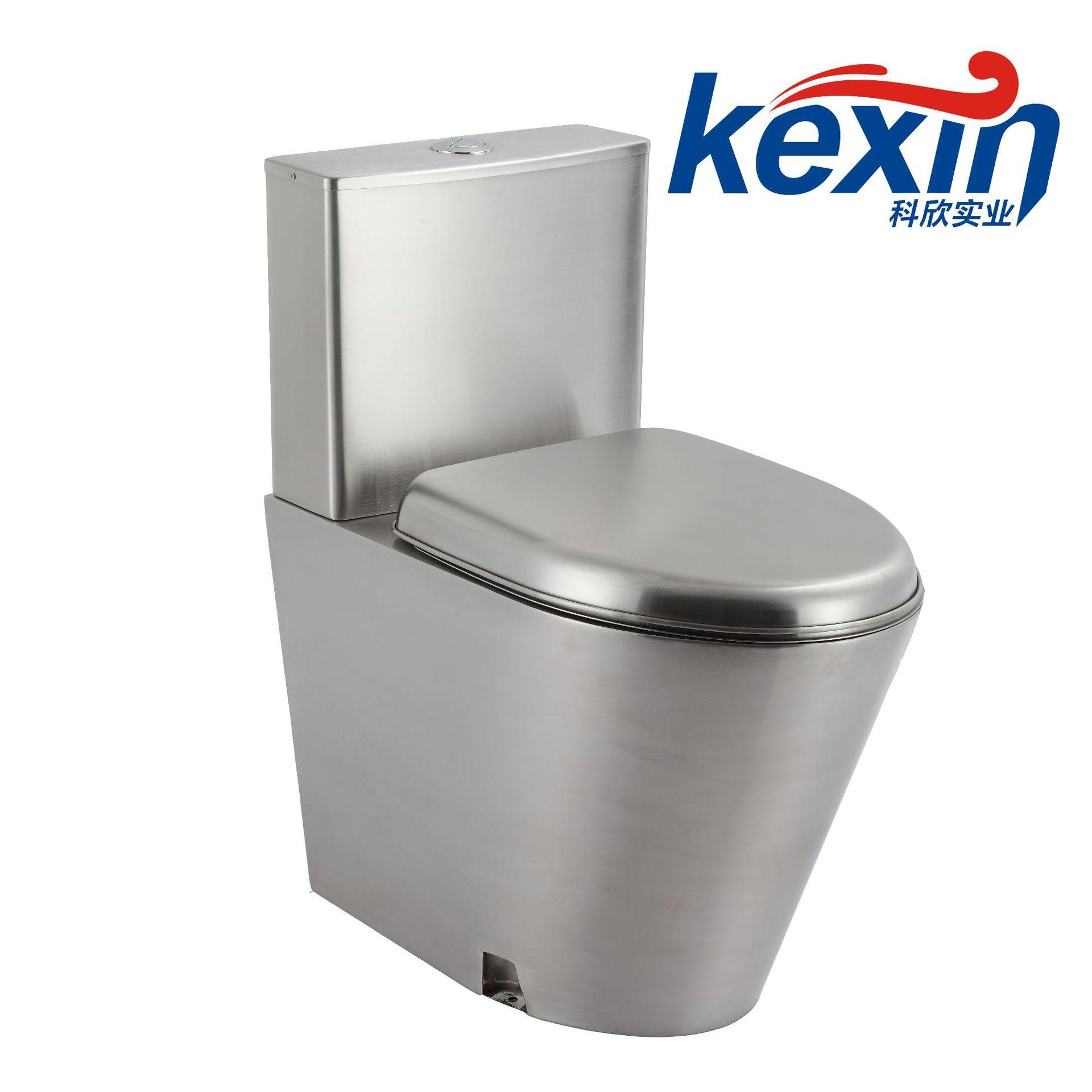 304不锈钢马桶 监狱冲水虹吸式坐便器 静音防臭座便器