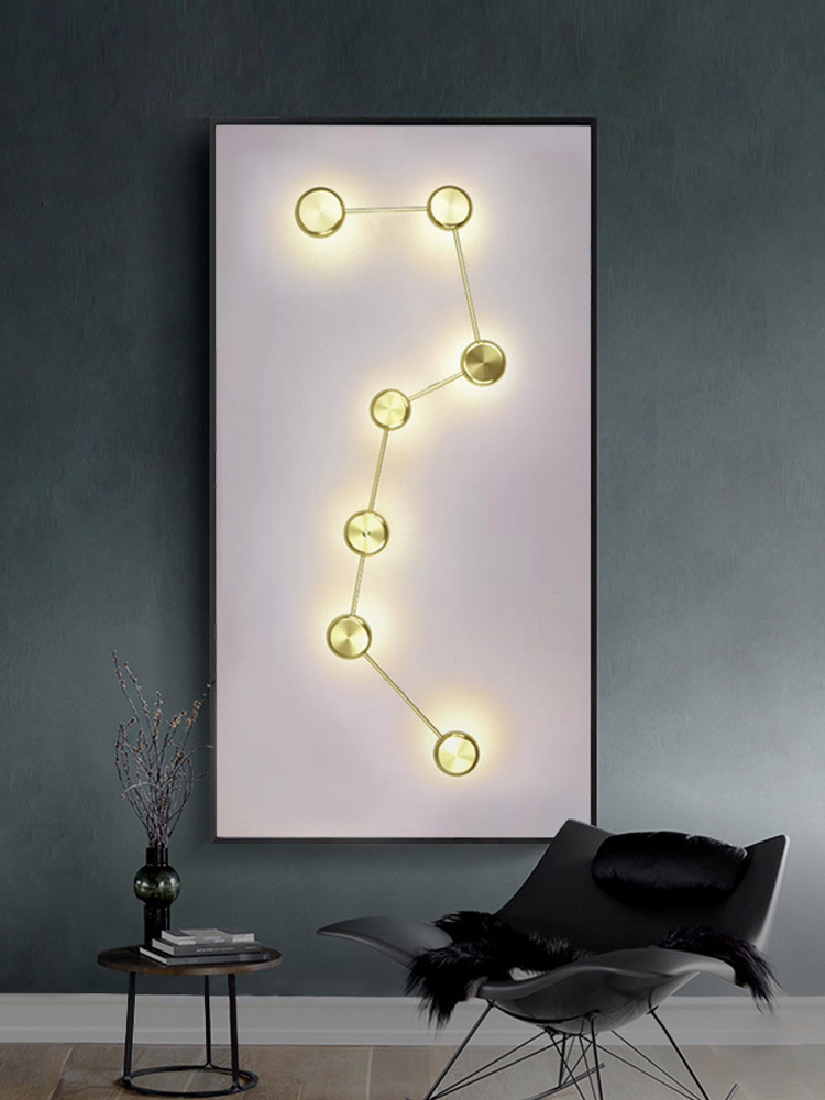 光徒北斗七星灯创意吸顶壁灯北欧个性原创设计豪华背景墙装饰灯具