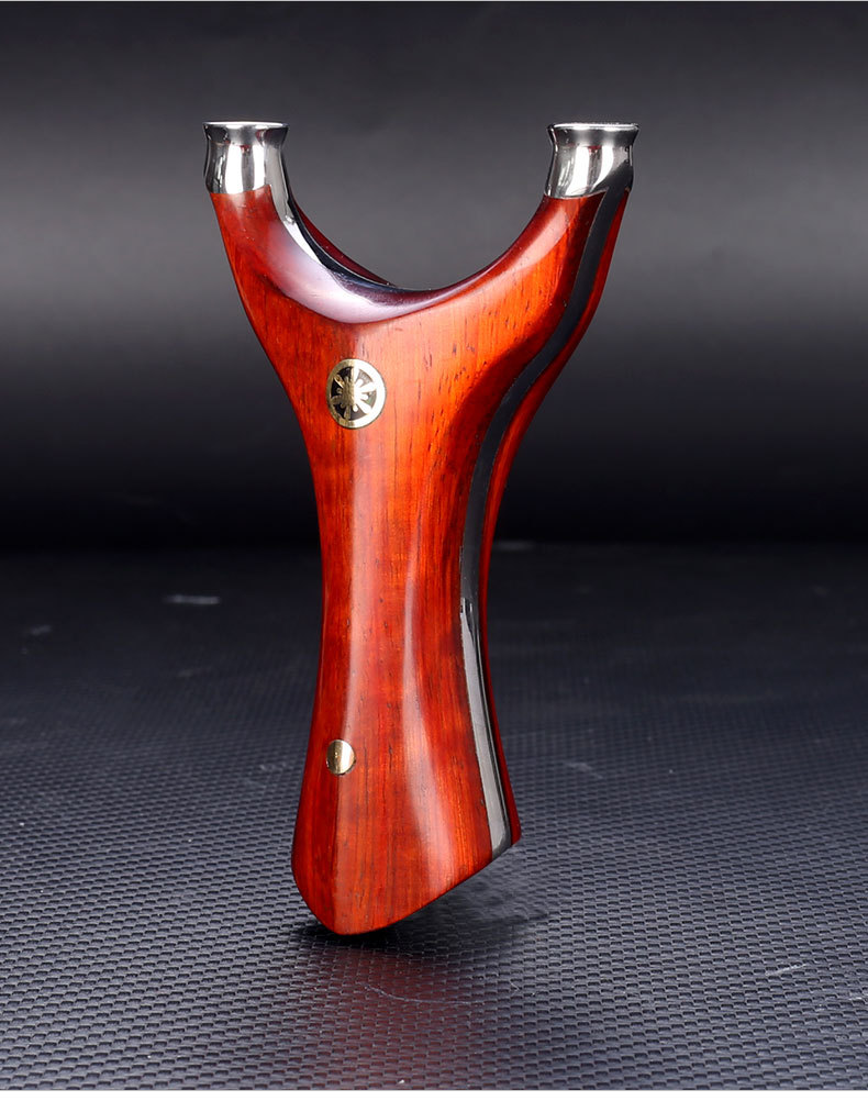 飞虎扁皮弹弓天罡贴片圆撑头免绑实木80弓门不锈钢户外竞技弹工器