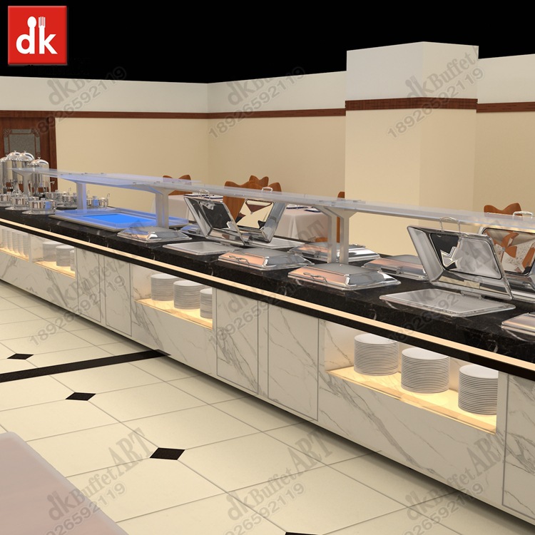 公司食堂自助餐方案移动保温餐台尺寸定制厂家