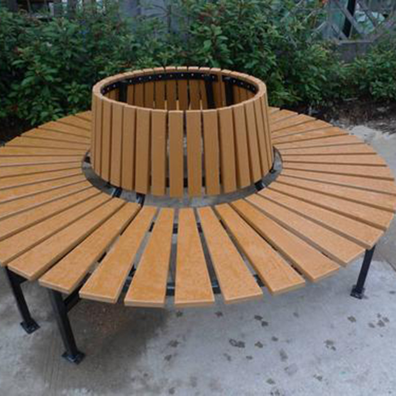 树池凳定制防腐木圆形组合椅户外公园坐凳座椅商场花坛座椅花箱