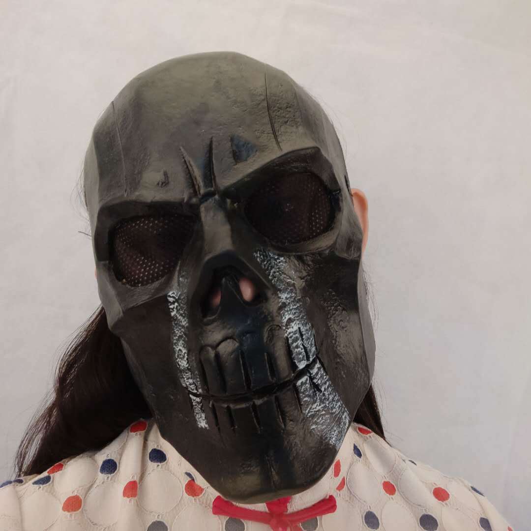 厂家直销哈莉奎茵和猛禽小队黑面具 万圣节新款黑色恐怖骷髅面具