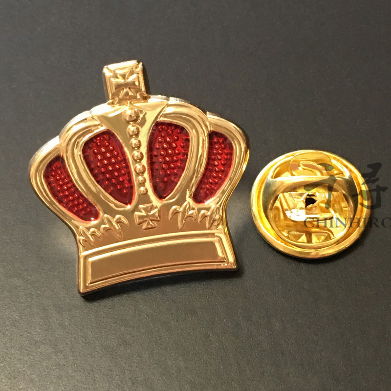 工厂批发金属徽章胸章定制胸章 皇冠胸针 优秀 员工纪念徽章 司徽