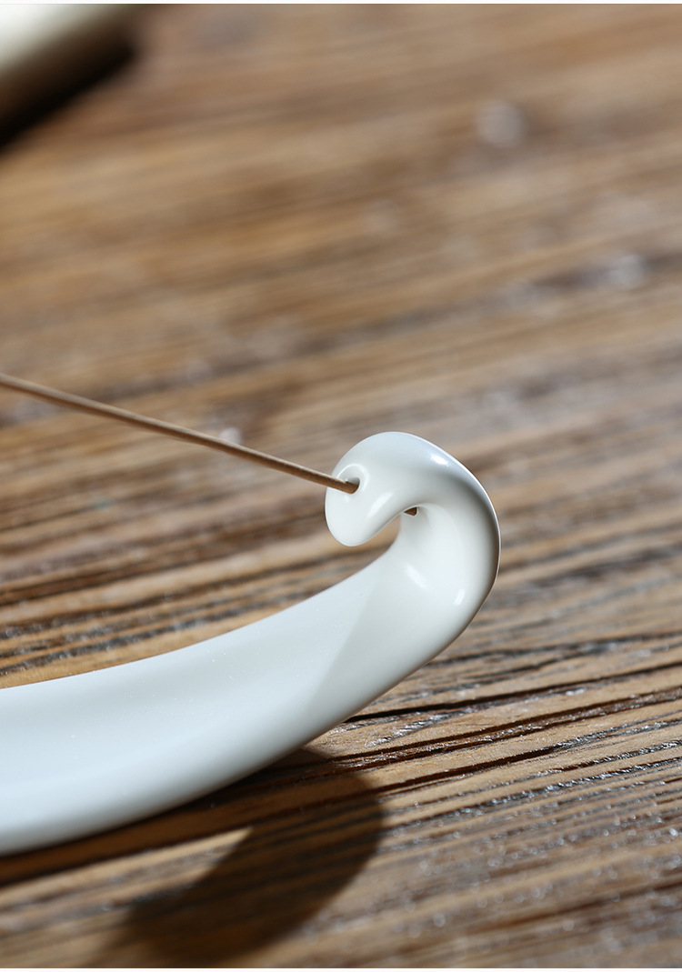 仟瓷雅集 景德镇创意陶瓷柳叶香插 线香塔香香道器具陶瓷香插批发