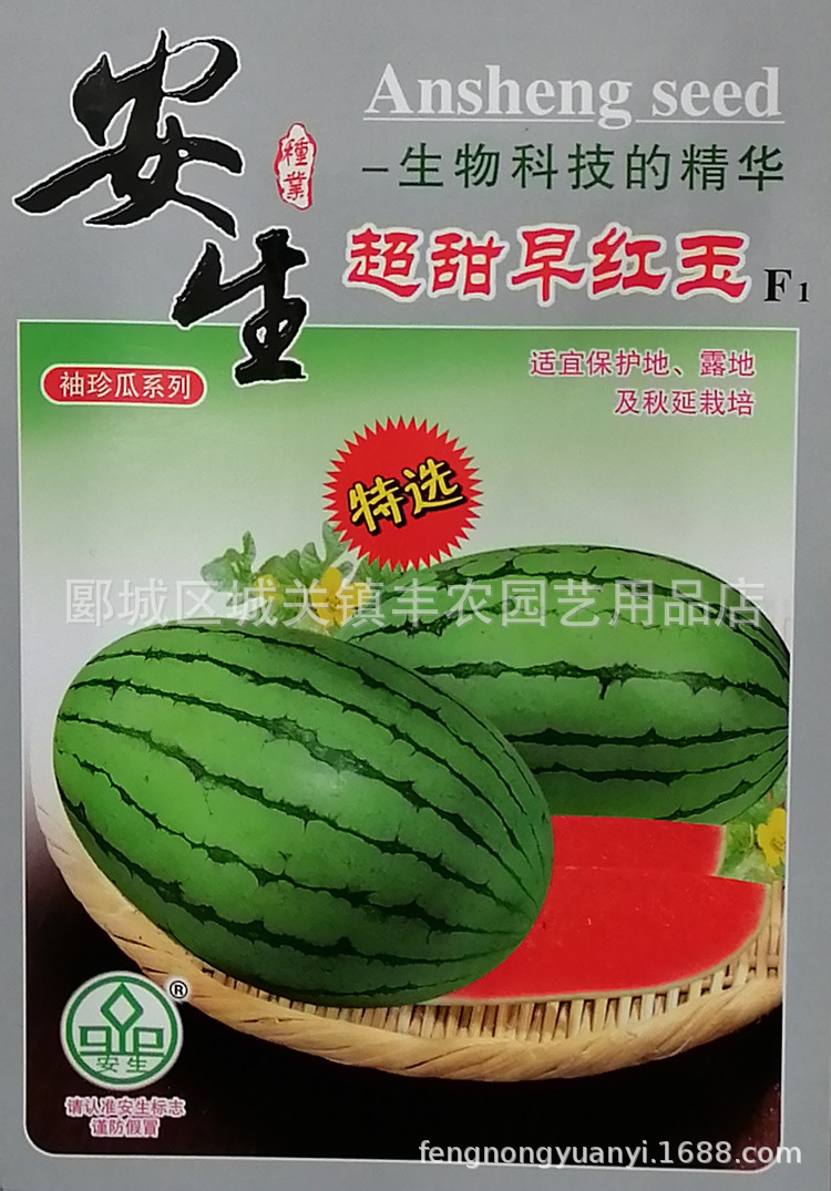 安生超甜早红玉西瓜种子 春红玉 礼品西瓜种子 100粒