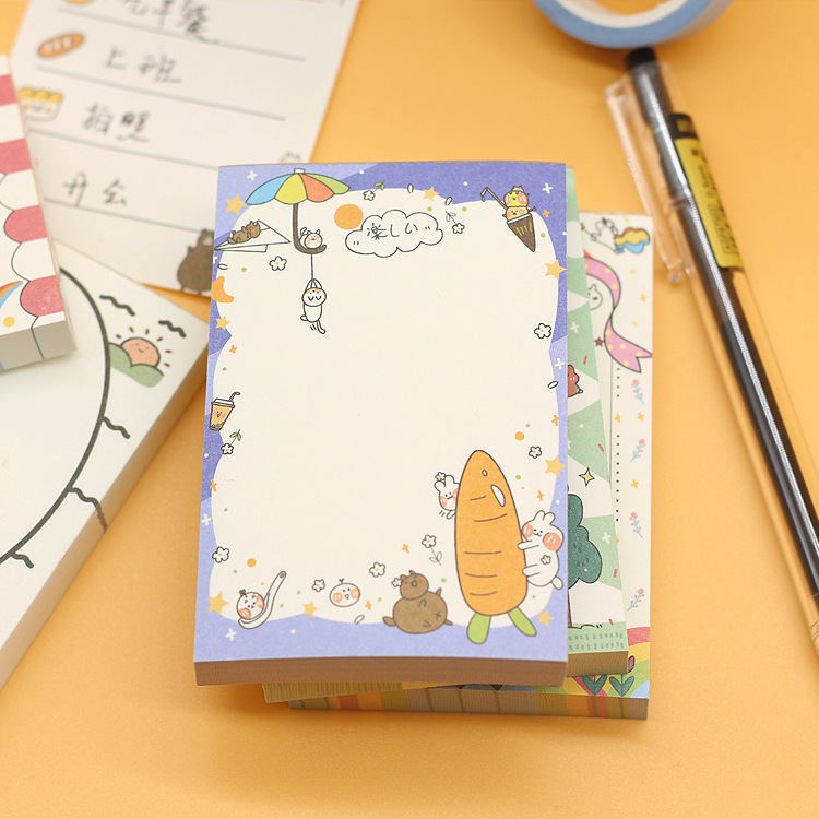 便利贴学生用带横线可爱卡通兔子少女todolist计划便签纸手帐
