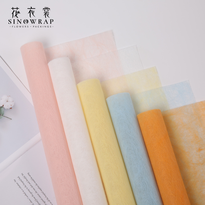 Flower Dress South Korea Flowers Wrapping Paper Tissue Paper Bouquet Lining Paper Non-Woven Waterproof Flower Shop Dacal Paper Cotton Second Generation