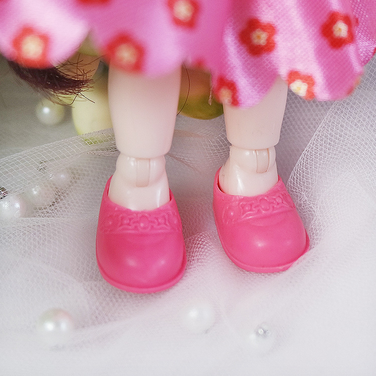 17厘米娃娃专用鞋子迷你可爱萌娃巴宝莉娃娃赠品鞋比娃娃平底鞋