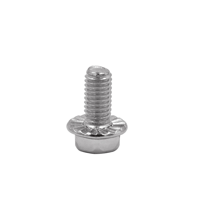 304 Stainless Steel M3-M8 Concave Flange Bolt Outer Hexagon Cross Recess Concave Flange Toothed Screw Wholesale