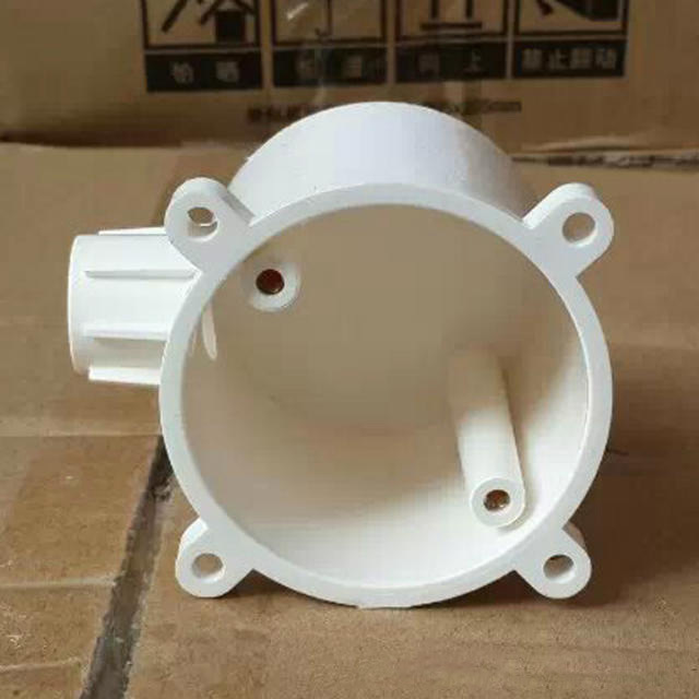 联塑pvc暗装灯头深型圆接线盒单通一通65×65/1/Φ20司令盒灯头盒-阿
