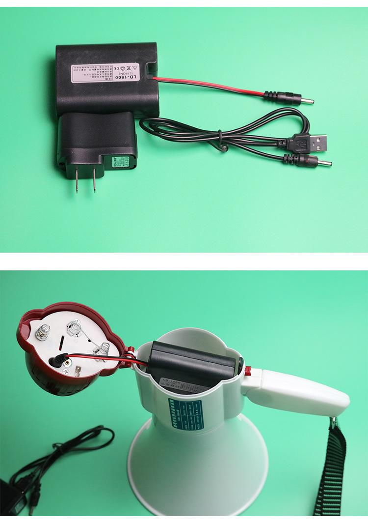 双钻鸣乐手持喊话器3.7v1500毫安锂电池 手持喇叭充电电源lb-1500