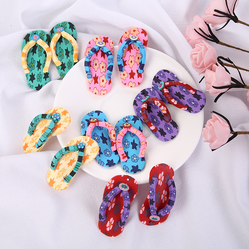 Polymer Clay Slippers Accessories DIY Headdress Handmade Mobile Phone Accessories Cream Phone Case Material Customization Epoxy Candy Toy