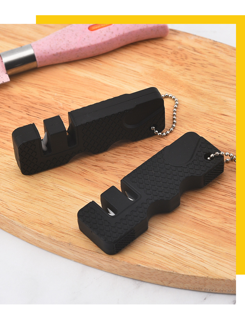 户外便携磨刀器厂货直供 迷你手持磨刀神器 现货多色磨刀石 4004