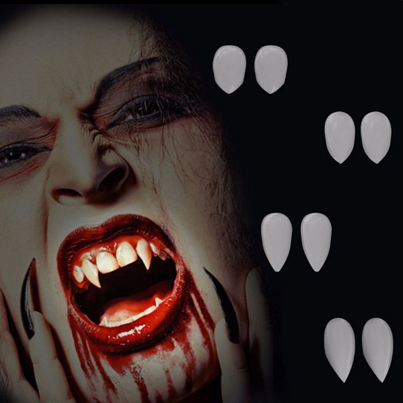 天然乳胶僵尸牙齿 baby级可入口僵尸牙齿 恐怖道具 影视动漫周边