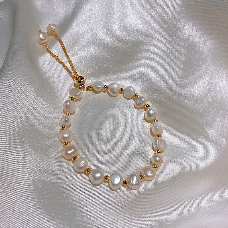 Baroque Pearl Bracelet Fishtail Ins Special-Interest Design Student Girlfriends Sisters Simple Bracelet Fashion Bracelet for Women