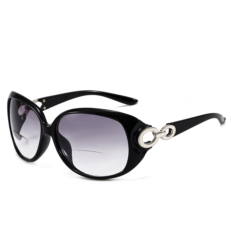 女款远近两用双光老花太阳镜防紫外线老花老光镜近视墨镜122