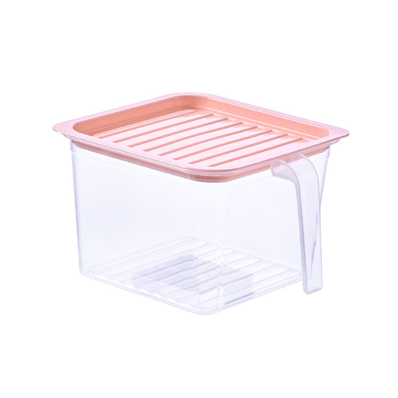 Crisper with Handle Fresh-Keeping Box with Lid Refrigerator Box Anti-Odor Can Be Storage Box