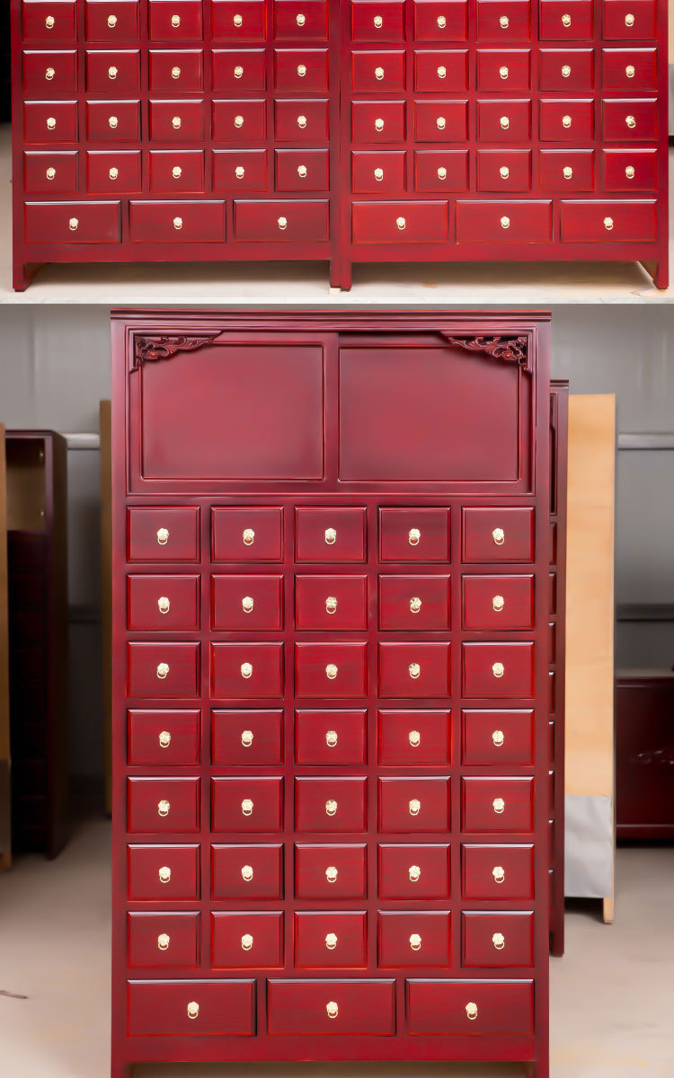 实木中药柜中药斗木制药柜药厨柜中医柜经济型香椿木中药柜调剂台