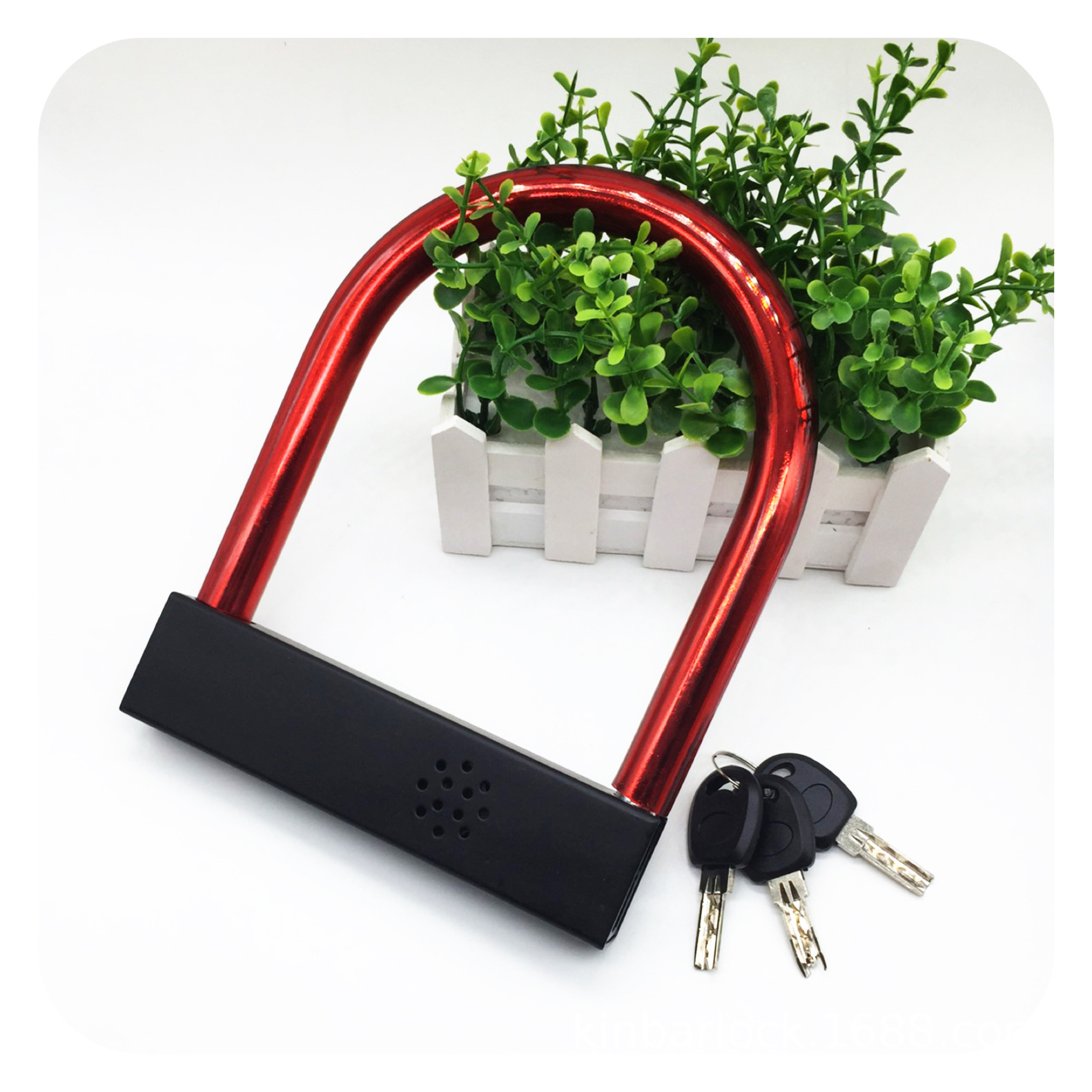 电动摩托车报警锁自行山地车防盗锁宿舍大门挂锁防水铝合金链条