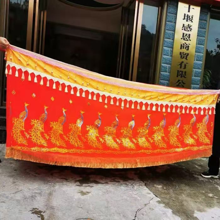 厂家直销殡葬用品棺罩棺材罩子棺材装饰品双层加纱小龙凤全国包邮