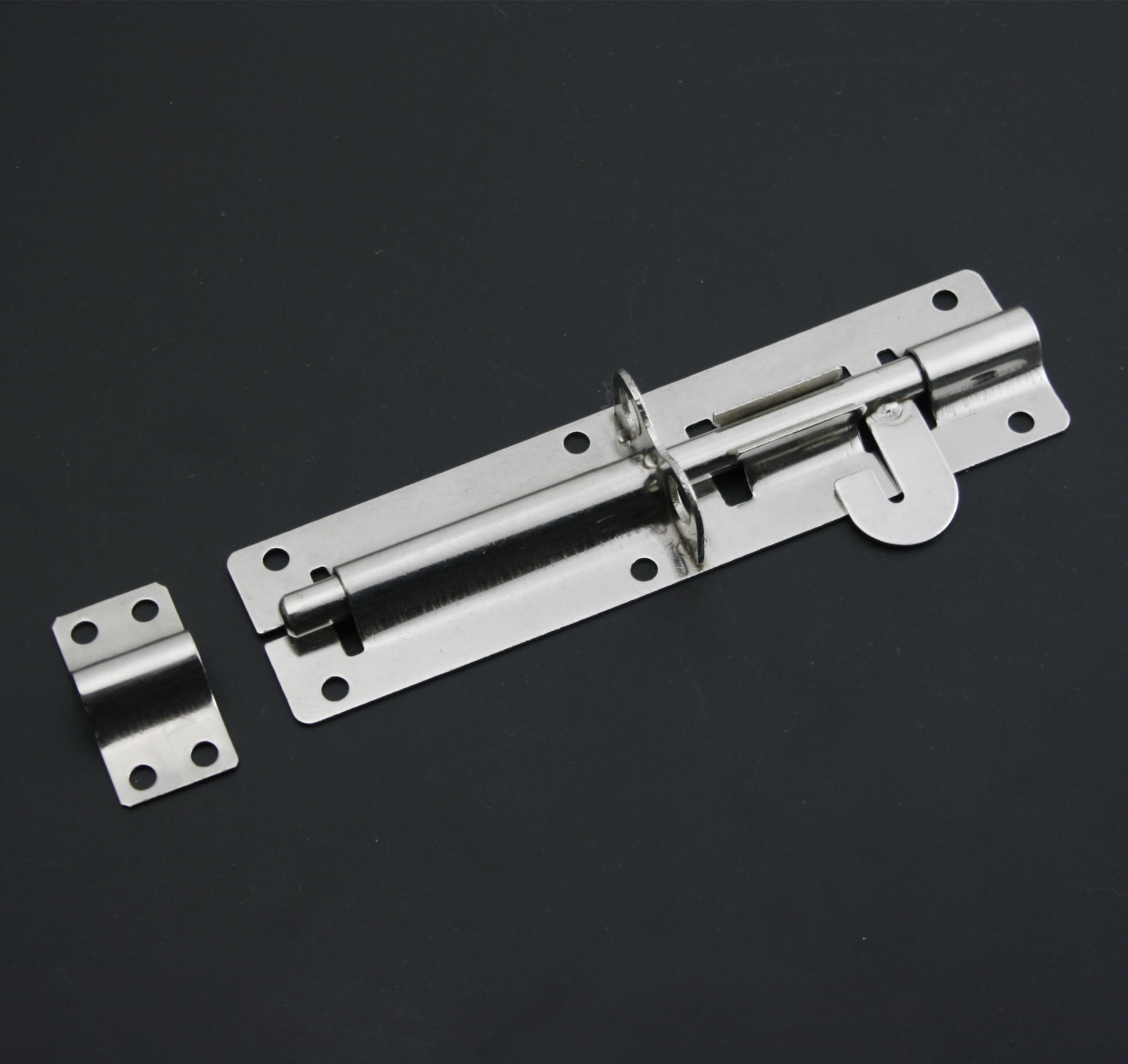 6寸无磁不锈钢防盗门插销门栓门栓挂锁搭扣老式加厚明装木门锁