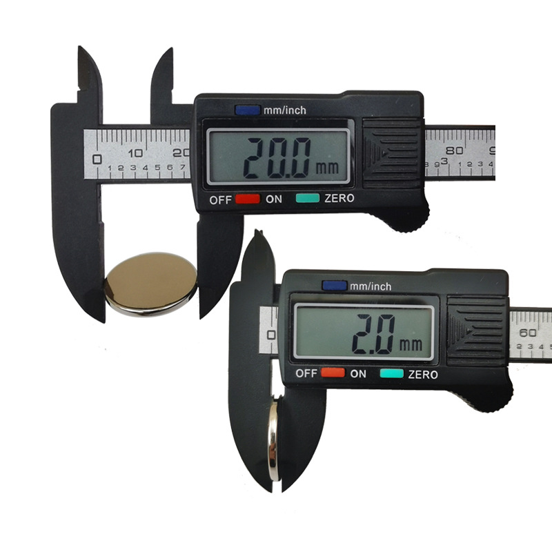 工厂现货钕铁硼强力圆形磁铁20*2mm直径双面磁性箱包吸铁石磁钢