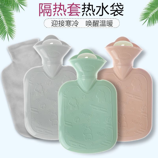 Zhenxing Winter Suede Plastic Hot Water Bag Small Size Large Size Plush Water Injection Hand Warmer Irrigation Female Belly Warming Hot-Water Bag